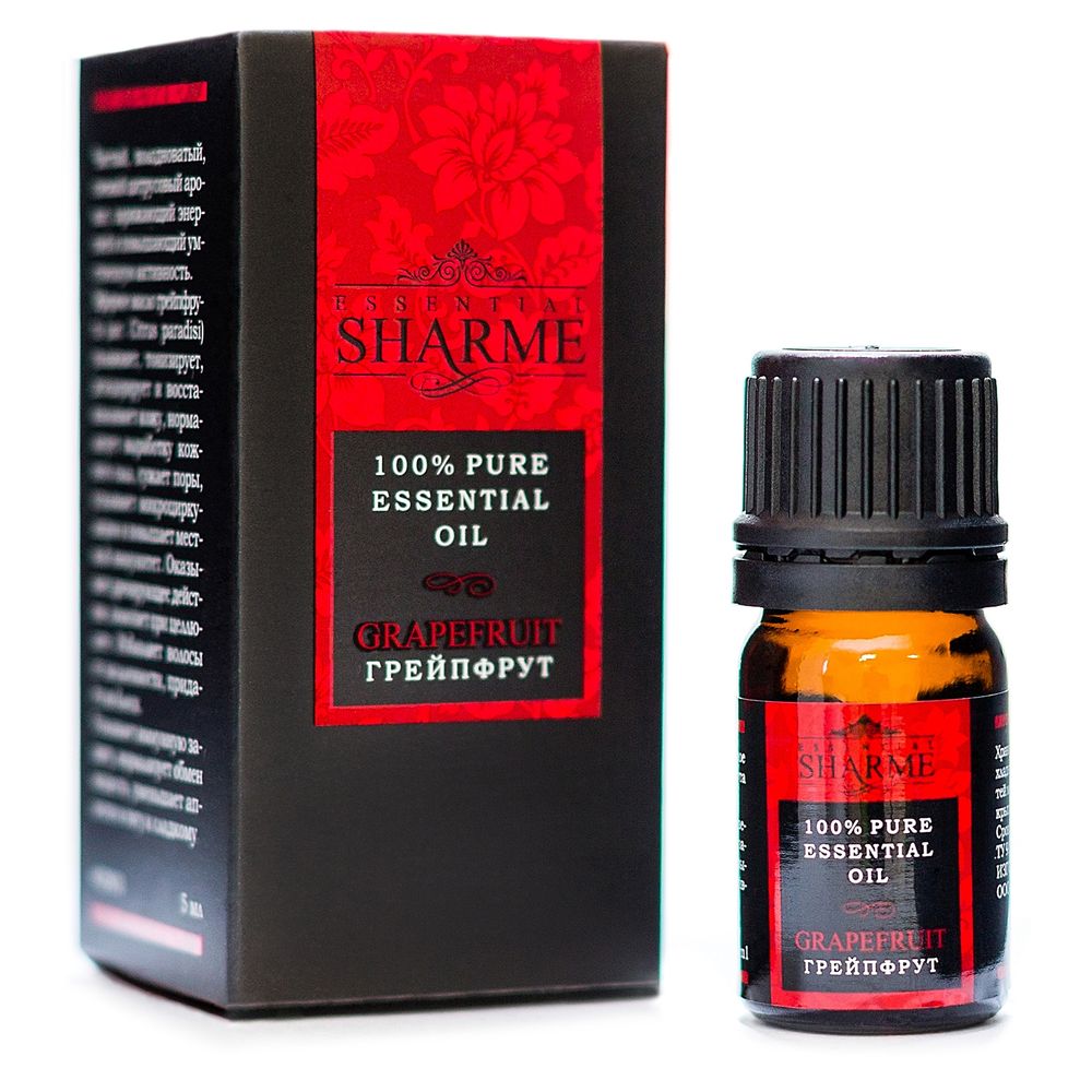 Натуральное эфирное масло Sharme Essential «Грейпфрут», 5 мл.
