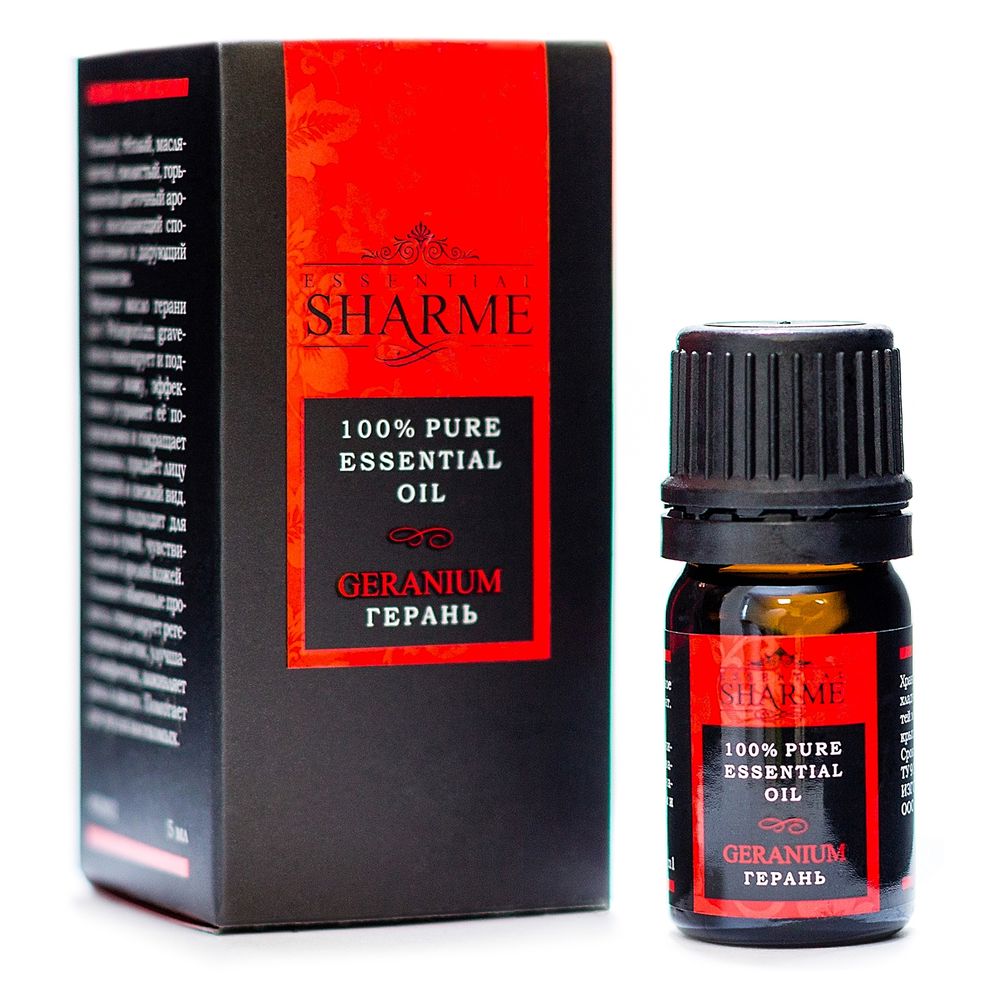 Натуральное эфирное масло Sharme Essential «Герань», 5 мл.