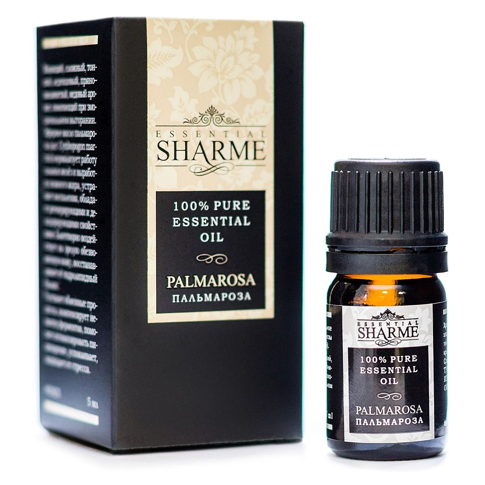 Натуральное эфирное масло Sharme Essential «Пальмароза», 5 мл.