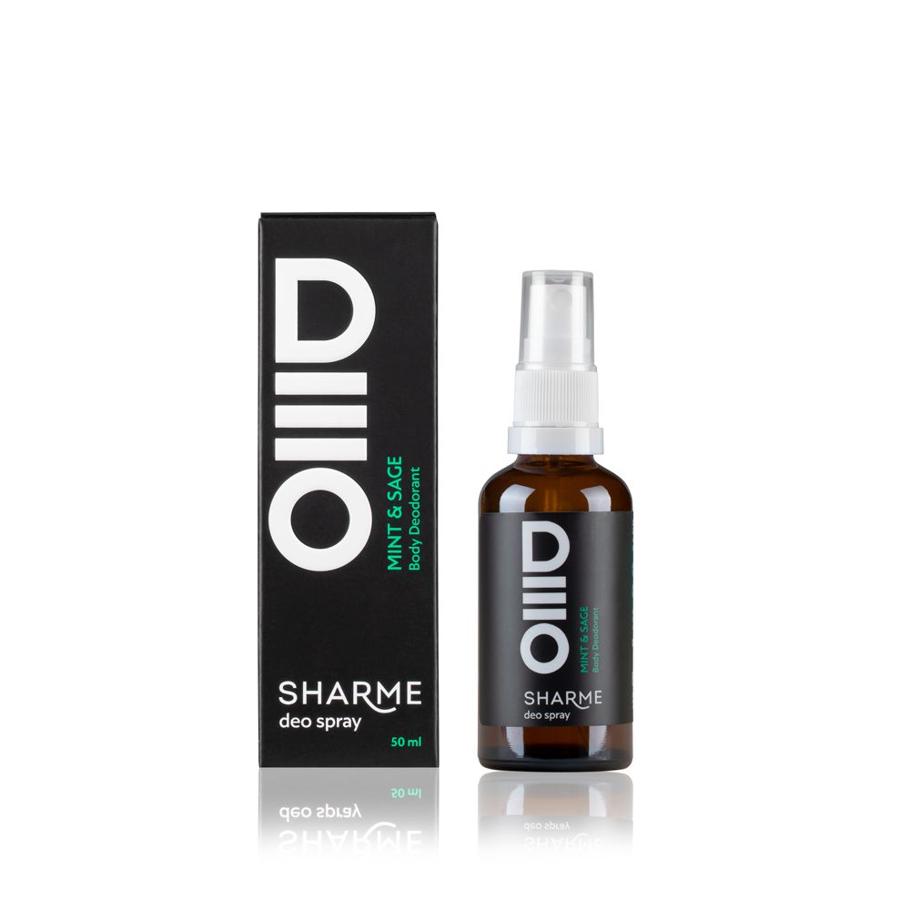 Натуральный дезодорант для тела SHARME DEO SPRAY с ароматом «Мята & шалфей», 50 мл.