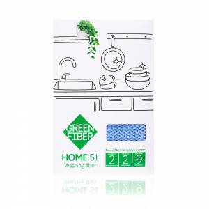 Изображение галереи: Файбер для мытья посуды Green Fiber HOME S1, голубой