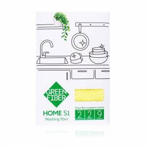 Изображение галереи: Файбер для мытья посуды Green Fiber HOME S1, желтый