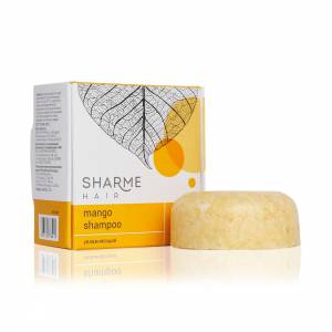 Изображение галереи: Натуральный твердый шампунь Sharme Hair Mango с маслом манго, увлажняющий, 50 г