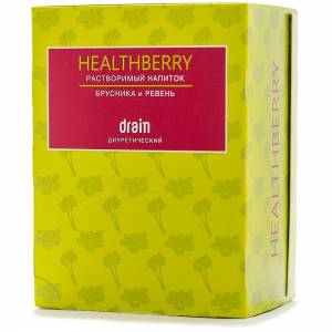 Изображение галереи: Диуретический растворимый напиток для здоровья мочевыводящей системы Healthberry Drain, 14 саше