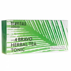 Чайный напиток для борьбы с усталостью TeaVitall Express Bravo 4, 30 фильтр-пакетов